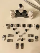10 unids/lote YT2153Y Micro USB 4pin conector macho blanco/negro de datos OTG interfaz de línea de datos Cbale envío de la gota