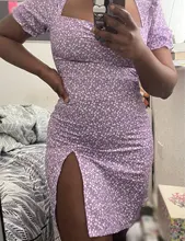 Vestidos Retro de Romance francés para mujer, vestidos informales con estampado Floral, cuello cuadrado, volantes, manga abombada, Midi, 2021