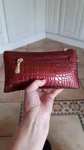 Bolso de mano de PU para mujer, cartera larga informal, monedero de grano Litchi, bolsa con cierre para muñeca, bolsillo para teléfono, tarjetero de crédito
