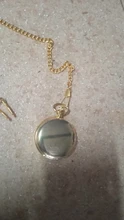 Unisex estilo Retro suave esfera redonda números arábigos analógico de cuarzo reloj de bolsillo de cadena de