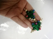 Snowman-Bells Drop-Earrings Party-Jewelry Tree Christmas Girl Green Women Metal for Dangle