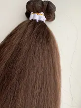 Nature Hair Weave 26Inch Synthetic Hair Extensions Yaki Straight Hair Bundles Ombre Brown Kinky Curly Hair Bundles Free Shipping