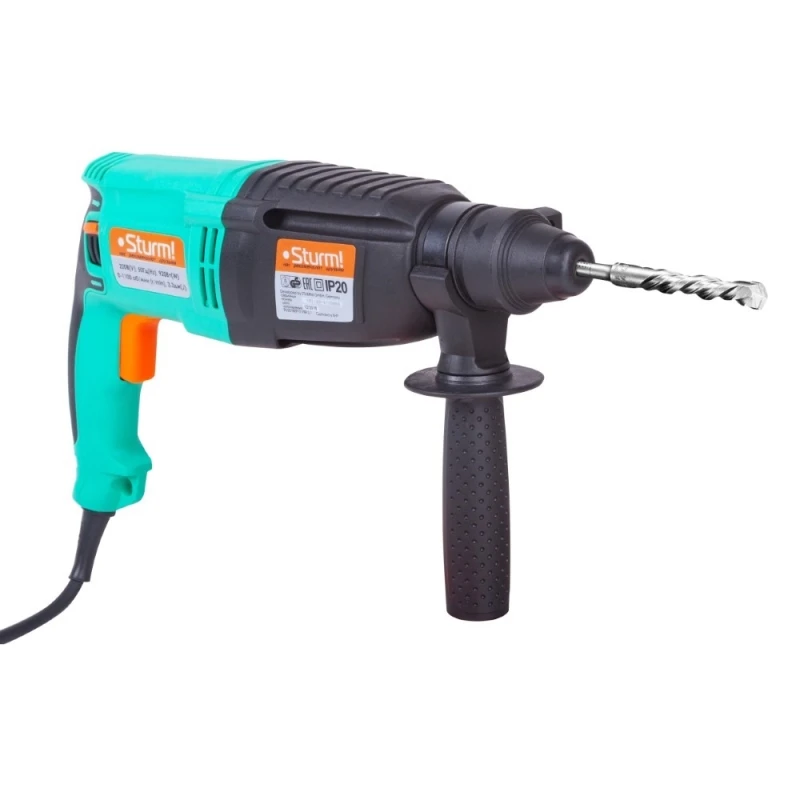 Перфоратор электрический Sturm! RH2592P (Мощность 910 Вт, сверление/сверление с ударом/долбление, число оборотов 0-1100 об/мин, реверс)