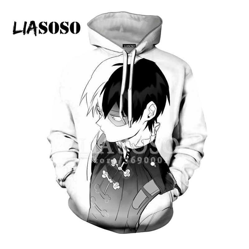 LIASOSO, новинка, аниме, комиксы, Boku, No Hero Academy, Bakugou, кацуки, 3D принт, унисекс, толстовки с капюшоном, кофты, Harajuku, топы, X2780 - Цвет: 14