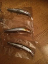 3D Eyes Floating Minnow Wobblers Fishing-Lure Laser Crankbait Aritificial Hard-Plastic