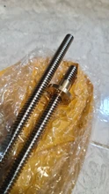 Varilla trapezoidal para impresora 3D, rosca de tornillo de plomo de 8 mm, de Lead de 1 mm, rodamiento con tuerca de latón, de 100, 200, 300, 400, 500 o 600 mm, modelo THSL-300-8D