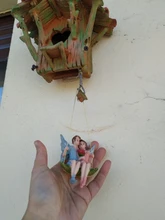 Couple Figurines Scene-Decoration Craft Swing Flower-Fairy Landscape-Pendant-Resin Romantic