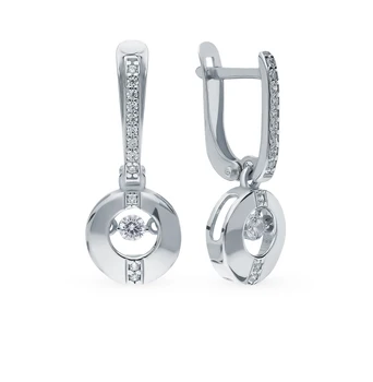 

Silver earrings with cubic zirconia sunlight sample 925