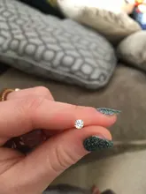 MloveAcc 100% Plata de Ley 925 auténtica joyería de las mujeres de moda lindo pequeño claro CZ Stud pendientes regalo para las niñas adolescentes Dama