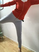 Pantalones vaqueros elásticos de cintura alta para mujer, pitillos hasta el tobillo, ajustados, con realce, color negro y azul, 2020