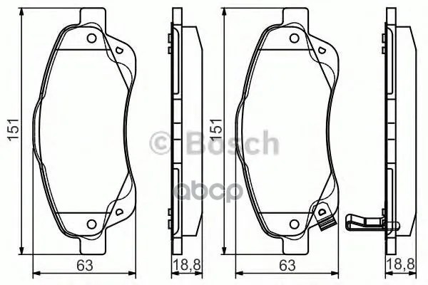 Колодки Тормозные Дисковые 0986495083 Bosch арт. 0986495083