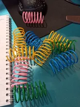 10Pcs Cute Cat Spring Toys Wide Durable Heavy Gauge Plastic Colorful Springs Cat Toy