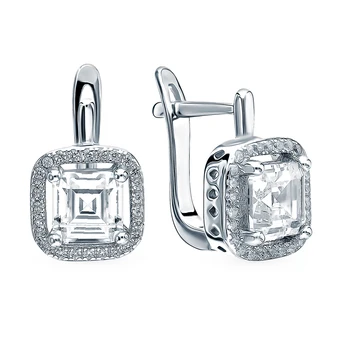 

Silver earrings with cubic zirconia sunlight sample 925