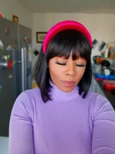 Peluca de Bob corto recta de máquina completa con flequillo negro Natural brasileño Remy pelucas de cabello humano 150% densidad media Ratio Bob peluca