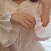 Dress Women Long-Sleeve Vintage Fairy Party-Midi French Elegant Designer Autumn Chiffon