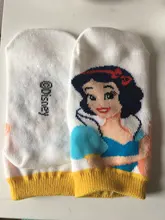 Calcetines de algodón de princesa de Disney para niñas, Aisha/campana/Blancanieves/Cenicienta, para niños de 3 a 10 años