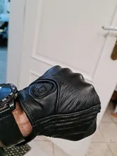 Guantes de motocicleta unisex de cuero y carbón para invierno, guantes de moto para hombre y mujer, para motocross, ATV