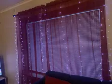 Christmas-Decorations Light Ornament Garland Curtain-String Flash-Fairy Happy Home-Room