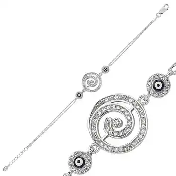 

KUTAYDAN 925 Sterling Silver Round The Genres Change womens bracelet