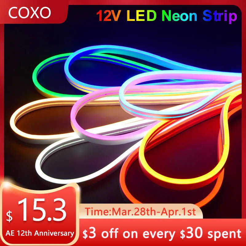 DC12V Светодиодные ленты Водонепроницаемый светодиодный неоновый свет SMD2835 120LEDs/м