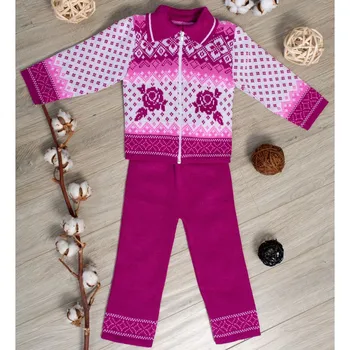 

Set for girls pink 2020 pink roses pants sweatshirts with zipper autumn winter long-sleeved cute warm