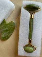 Rodillo de Jade Xiuyu Gua sha de piedra Natural, tablero raspador Guasha, conjunto de cuarzo, herramienta de masaje Facial, Estiramiento Facial, masajeador antiarrugas Delgado