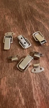 Toggle Hasp Latch Cabinet-Boxes Hardware Spring-Loaded Sliding-Door Mild-Steel Window