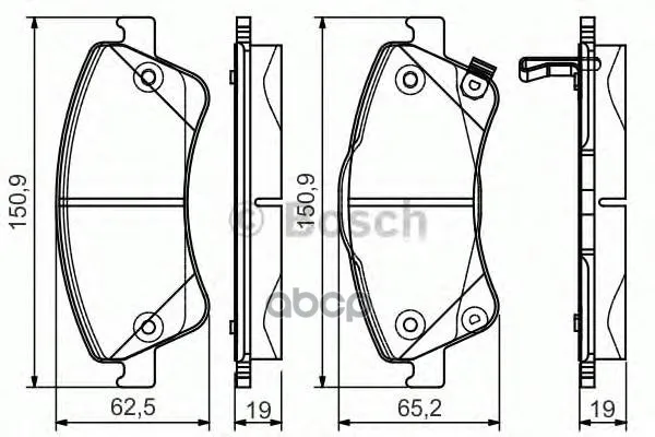 Колодки Тормозные Дисковые 0986495106 Bosch арт. 0986495106