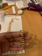 VKME-Conjunto de pulseras de cadena cubana Punk para mujer, brazaletes con abalorios de Color dorado grueso, estilo bohemio, Miami, 4 Uds.