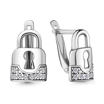 

AQUAMARINE earrings with cubic zirconia, silver 925