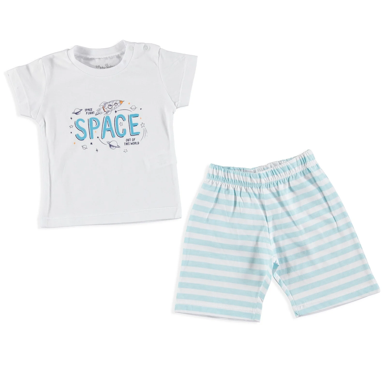 

ebebek For My Baby Summer Space Printed Short Sleeve Pyjamas Set