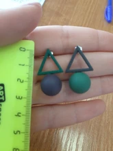 Pendientes de tuerca triangulares grandes y largos de acrílico para mujer, joyería de moda