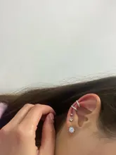 ModaOne-pendientes sencillos de circonio para mujer, aretes de Plata de Ley 925, joyería para la oreja