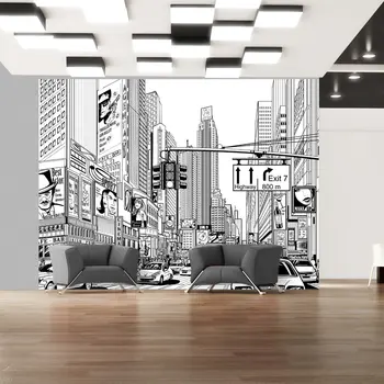 

Wall mural-on the streets of New York - 350x270 cm