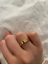 Fashion Trendy Stainless Steel Rose Gold Color Love Ring for Women Men Couple CZ Crystal
