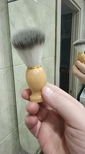 Brocha de afeitar para hombre, herramienta de afeitar con mango de madera, 2020