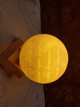 Night-Light Moon-Lamp Gift Photo-Customized 3d-Printing Rechargeable Personality 