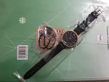 Reloj de pulsera analógico de cuarzo para Mujer, cronógrafo con correa de cuero de lujo, color negro, 5 uds.