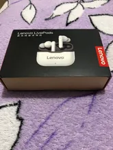 Lenovo-auriculares inalámbricos LP1 TWS con Bluetooth 5,0, cascos deportivos con Control táctil, a prueba de sudor, IPX4 con micrófono