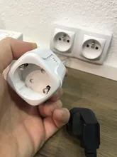 Enchufe inalámbrico inteligente con WiFi, adaptador para Reino Unido, UE, EE. UU., Control remoto por voz, alimentación, Monitor de energía, enchufe temporizador para Alexa y Google Home