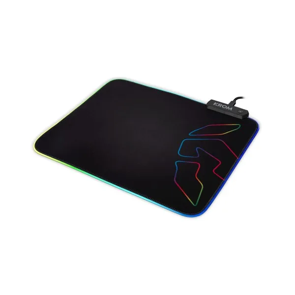 Игровой коврик с светодиодный освещения кром кнут RGB(32x27x0,3 см) черный