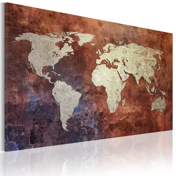 

Picture-world map rugginosa - 60x40 cm