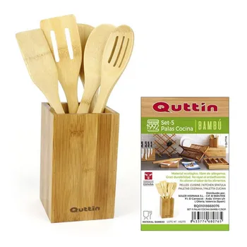 

Kitchen Utensils Set Quttin Bamboo (5 Pcs)