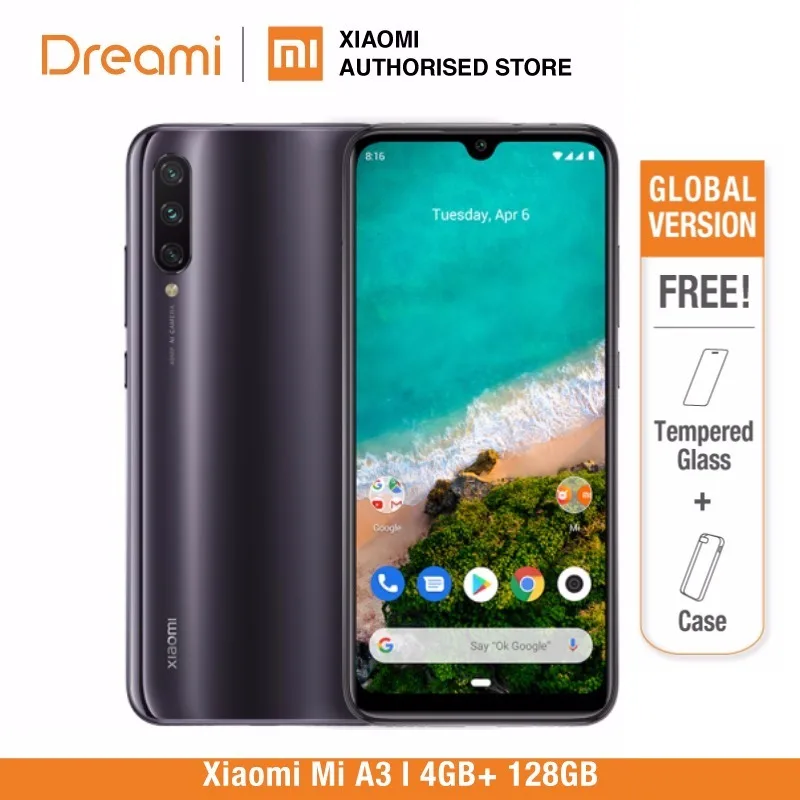 Глобальная версия Xiaomi Mi A3 128 ГБ rom 4 ГБ ram(абсолютно новая и герметичная) mi a3 128 ГБ последнее поступление - Цвет: Gray 128GB
