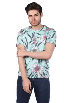 

Men's Flower Pattern T-Shirt