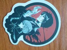 Paquete de calcomanías negras para niños, pegatinas de dibujos animados de Anime para papelería, maleta para portátil, guitarra, calcomanías de nevera, 10/50 Uds.