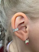 1 Uds encantador línea Clip de circonio en pendientes oreja sin Piercing pendientes de joyería