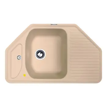 

Kitchen sink Zigmund & shtain eckig 800 топленое milk beige granite