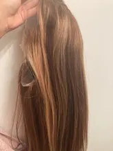 Pelucas de cabello humano rubio miel marrón brasileño para mujeres, pelo liso de hueso 13x4, encaje frontal resaltado, cierre
