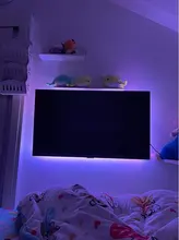 Tira de Luces LED RGB 2835, mando a distancia IR, 1m, 2m, 3m, 4m, 5m, cinta de diodos, TV, sala de estar, dormitorio, decoración de pared, Luces LED de retroiluminación